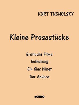 cover image of Kleine Prosastücke